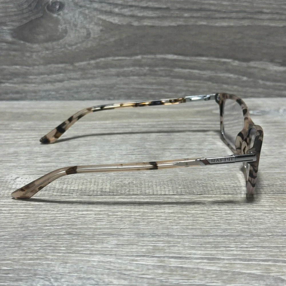 Ralph Lauren Beige and Brown Tortoise Rectangular Glasses